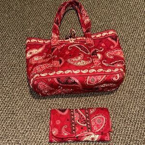 Vera Bradley Tote Bag and Wallet Set